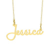 14K Gold Overlay Name Necklace- Single Plate, Style 6